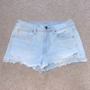 American Eagle Distressed Hi-Rose Shortie Shorts